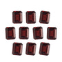 Lot of 10: 6x4 mm natural dark orange red mozambique garnet, emerald cut | Sapphire Row · cut7