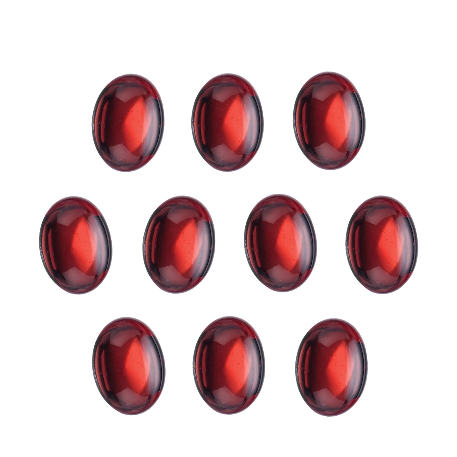 6x4 mm natural dark orange red mozambique garnet, oval cut | Sapphire Row · cut7