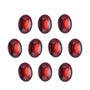 6x4 mm natural dark orange red mozambique garnet, oval cut | Sapphire Row · cut7