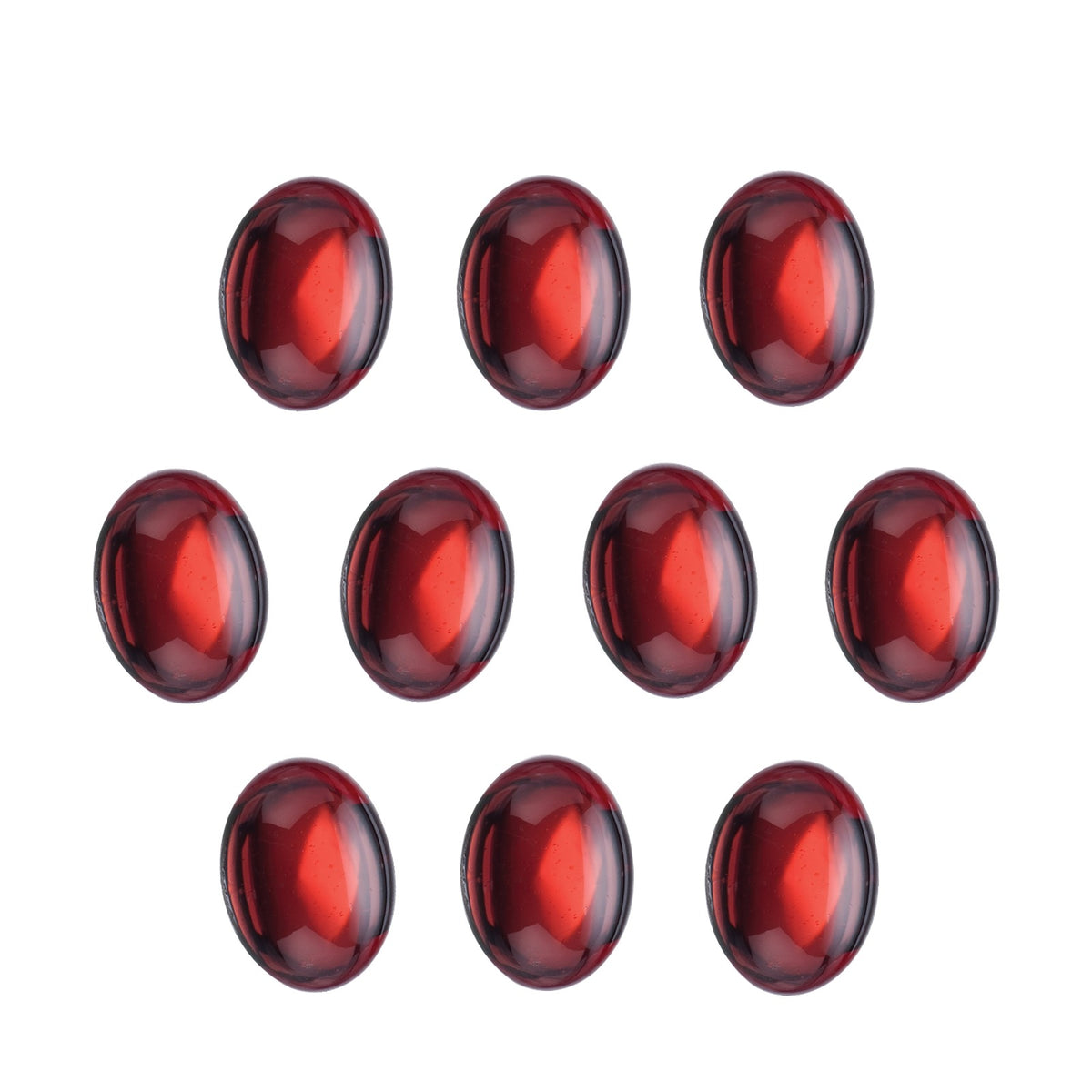 6x4 mm natural dark orange red mozambique garnet, oval cut | Sapphire Row · cut7