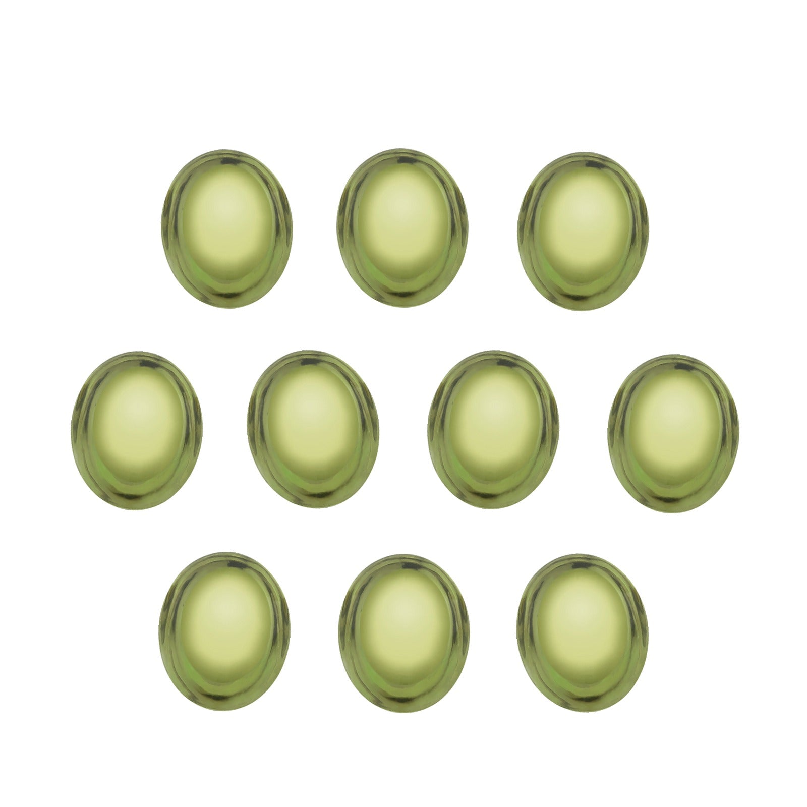 6x4 mm natural green peridot, oval cut | Sapphire Row · cut7