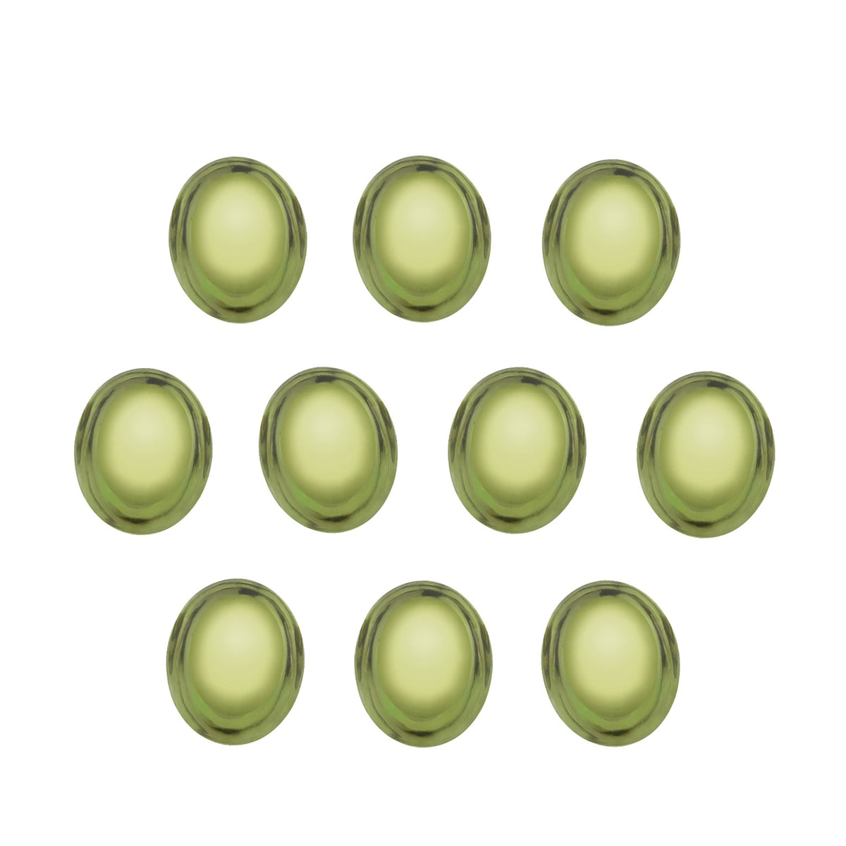 6x4 mm natural green peridot, oval cut | Sapphire Row · cut7
