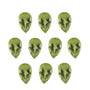 Lot of 10: 6x4 mm natural green peridot, pear cut | Sapphire Row · cut7