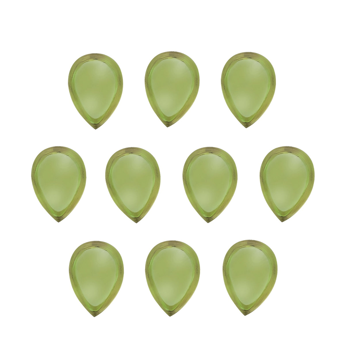6x4 mm natural green peridot, pear cut | Sapphire Row · cut7