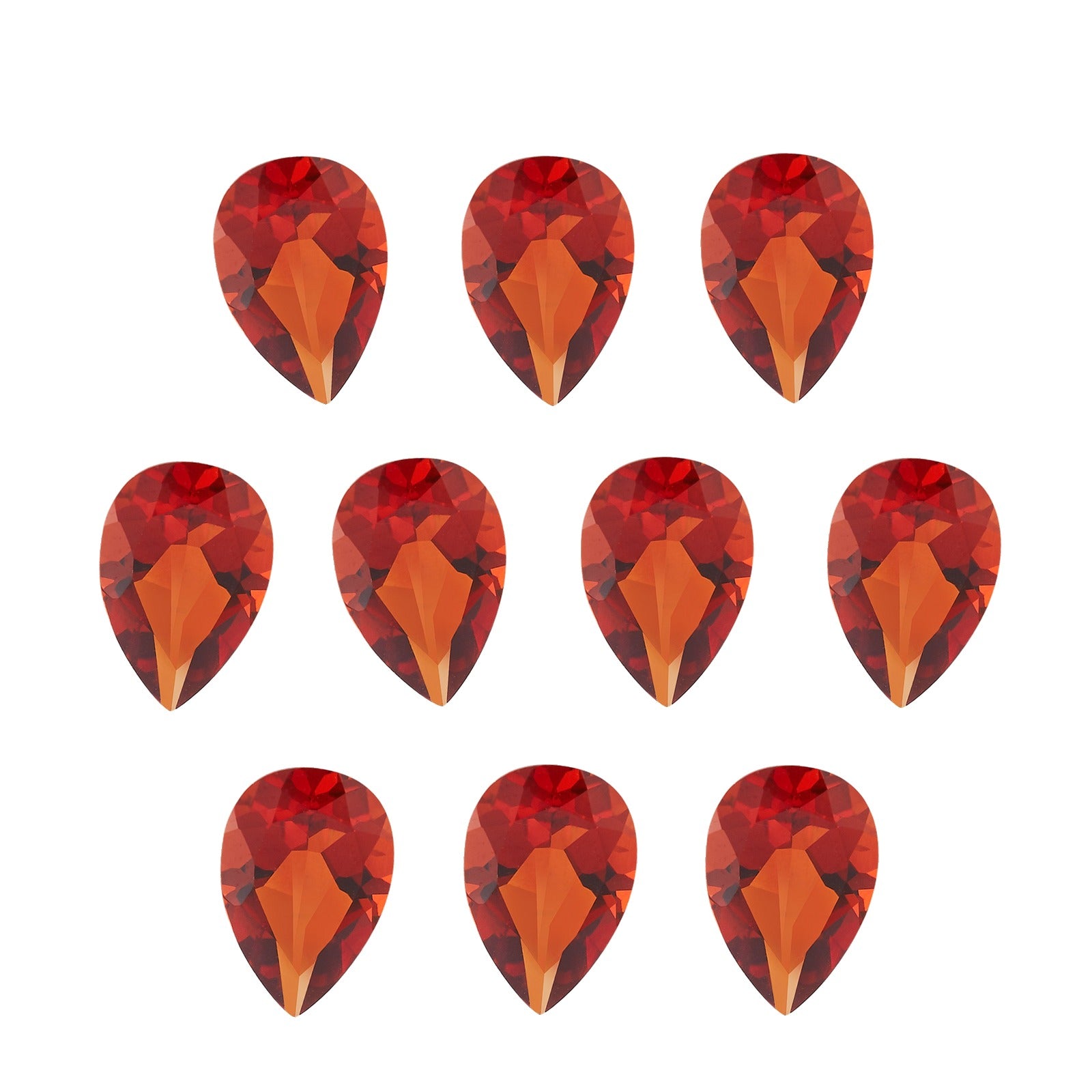 Lot of 10: 6x4 mm natural madeira citrine, pear cut | Sapphire Row · cut7