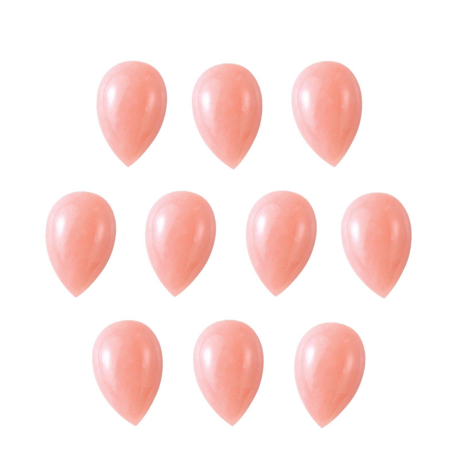 Lot of 10: 6x4 mm natural pink opal, pear cut | Sapphire Row · cut7