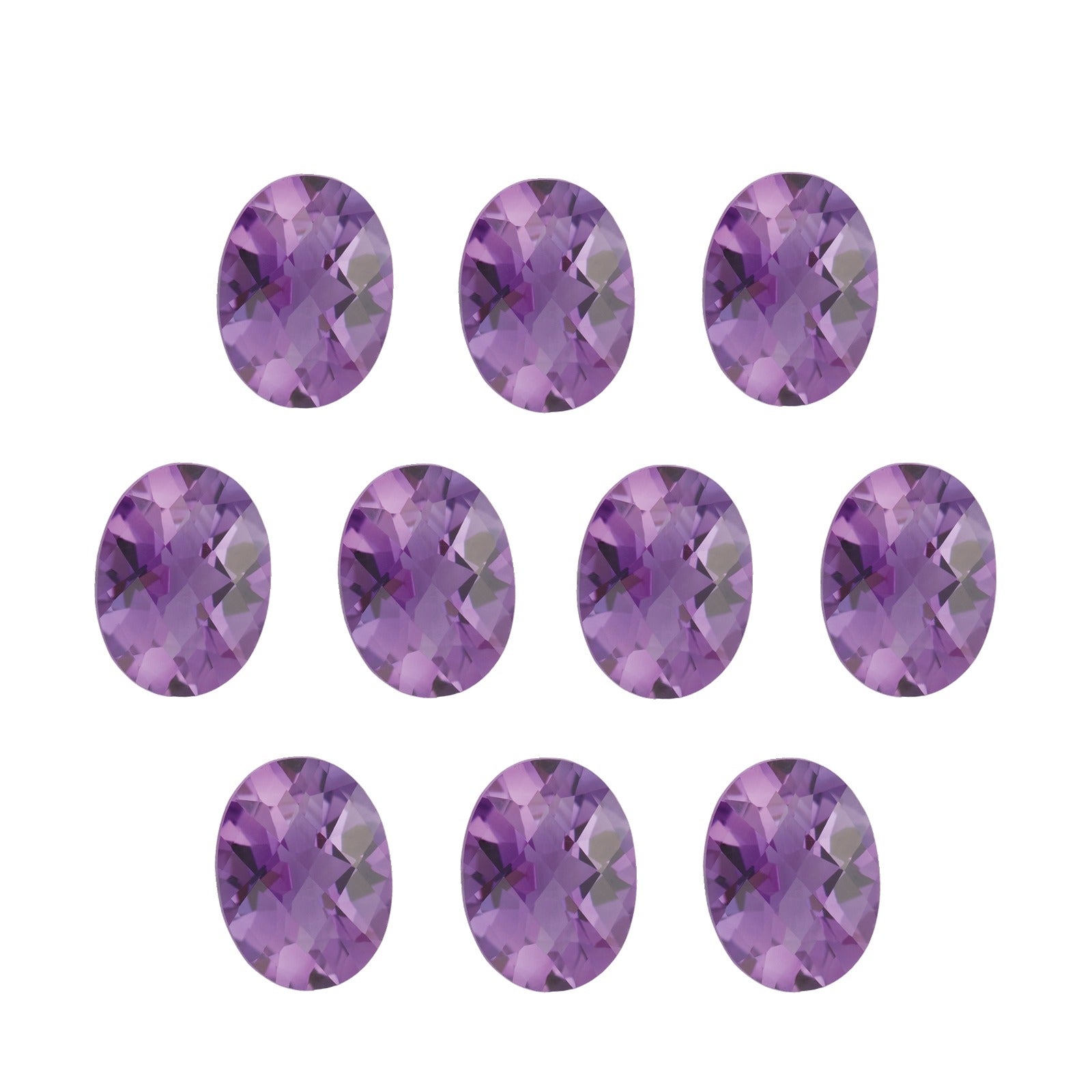6x4 mm natural purple amethyst, oval cut | Sapphire Row · cut7