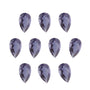 Lot of 10: 6x4 mm natural purple iolite, pear cut | Sapphire Row · cut7