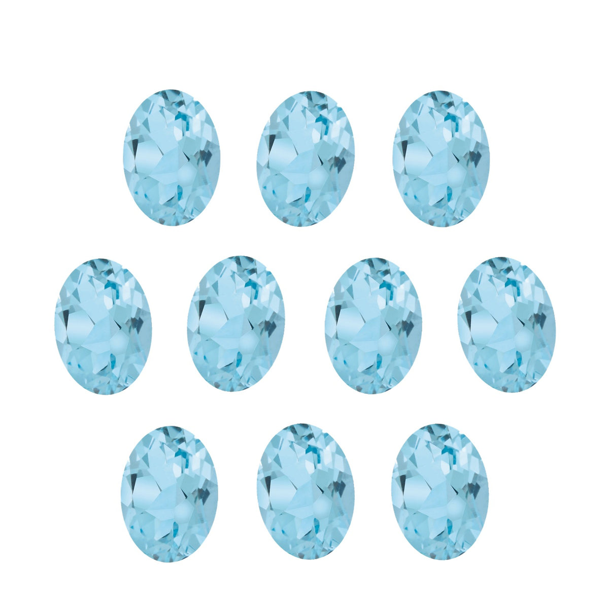 6x4 mm natural sky blue topaz, oval cut | Sapphire Row · cut7