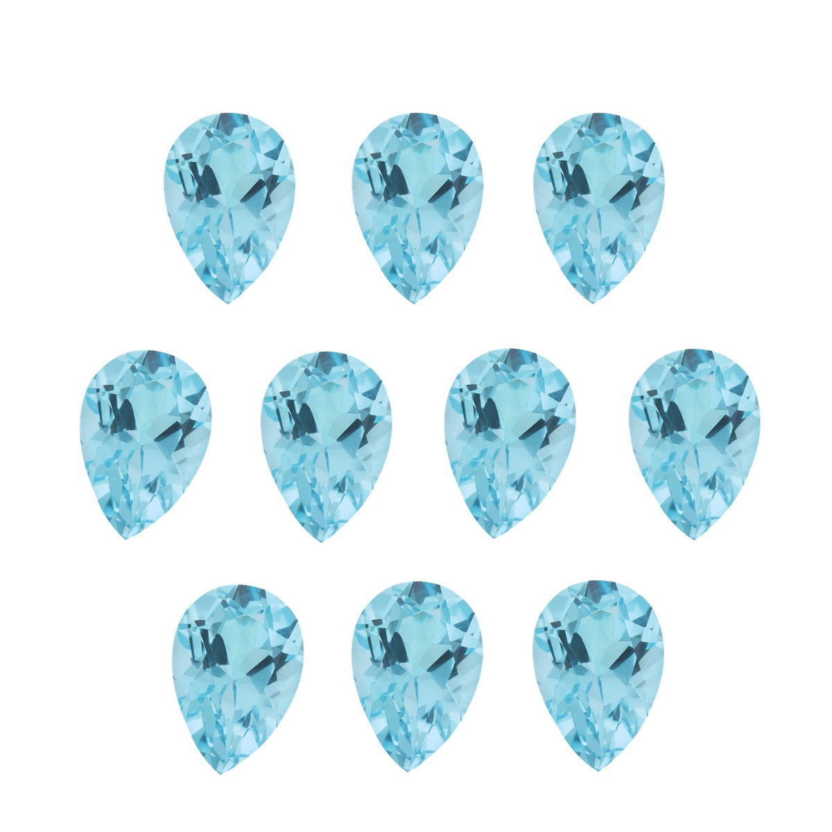6x4 mm natural sky blue topaz, pear cut | Sapphire Row · cut7
