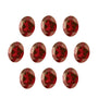 Lot of 10: 7x5 mm natural dark orange red mozambique garnet, oval cut | Sapphire Row · cut7