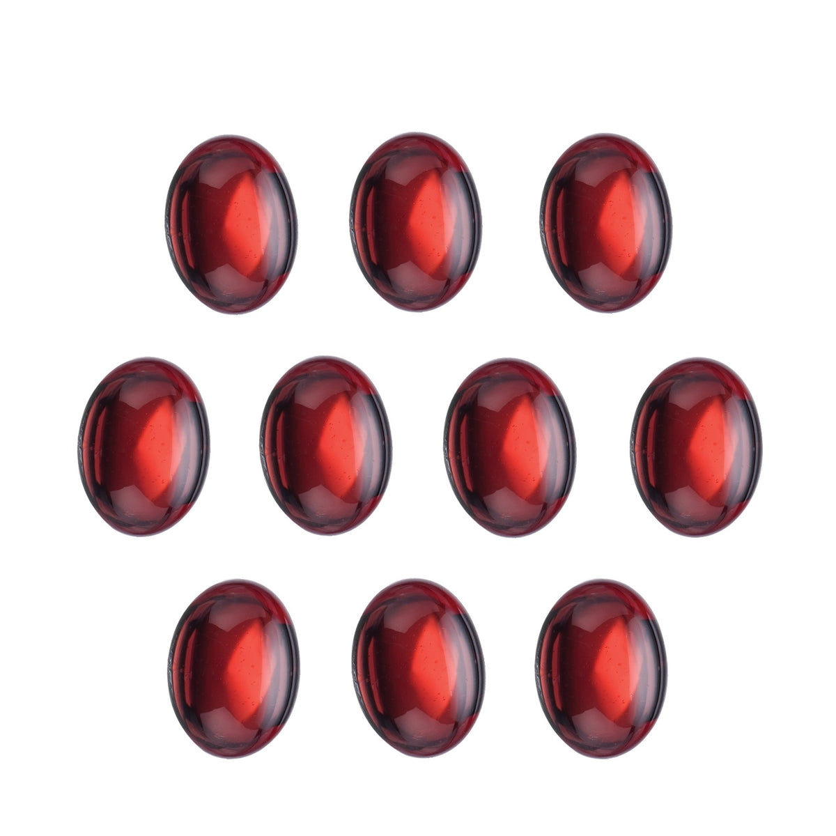 7x5 mm natural dark orange red mozambique garnet, oval cut | Sapphire Row · cut7