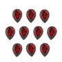 Lot of 10: 7x5 mm natural dark orange red mozambique garnet, pear cut | Sapphire Row · cut7