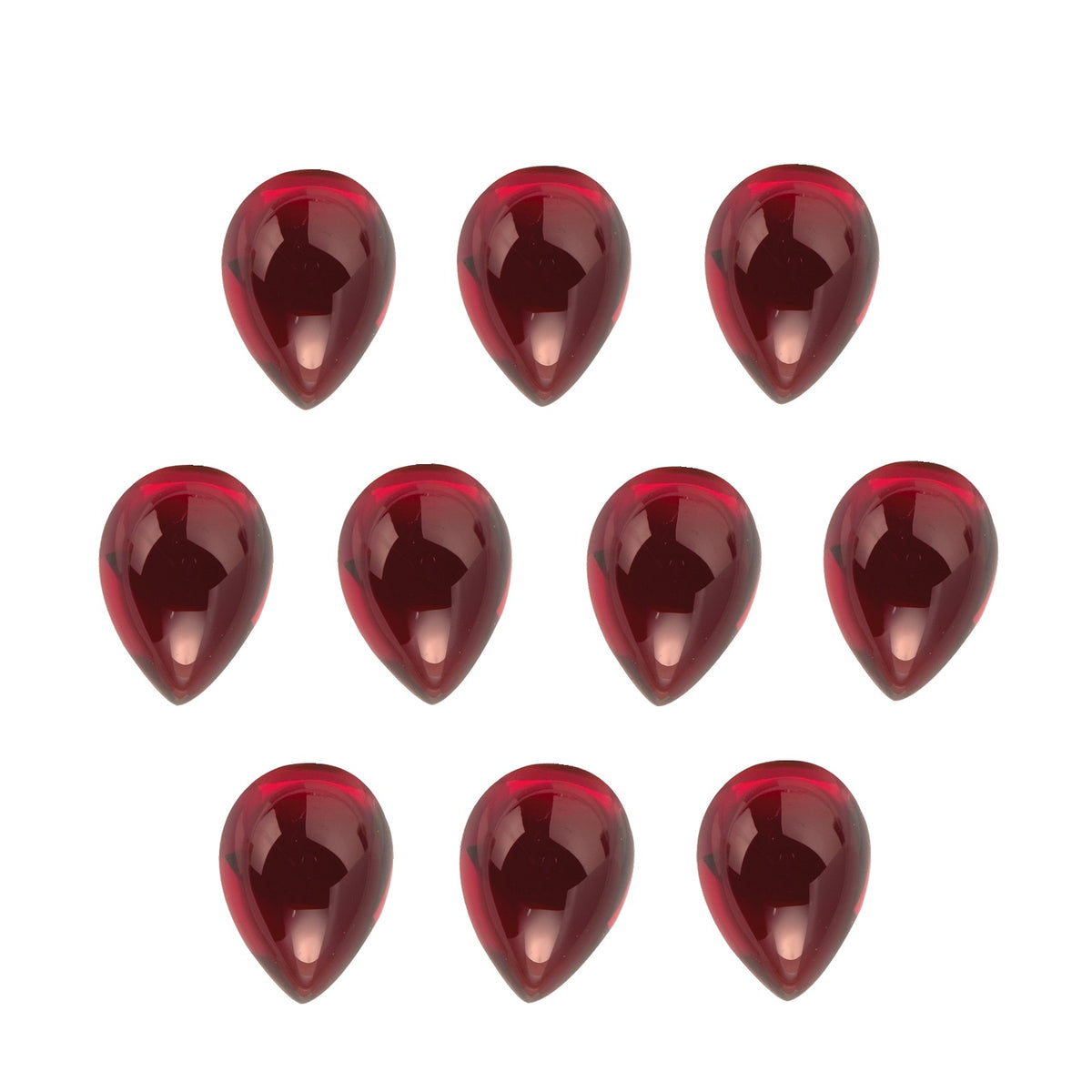 7x5 mm natural dark orange red mozambique garnet, pear cut | Sapphire Row · cut7