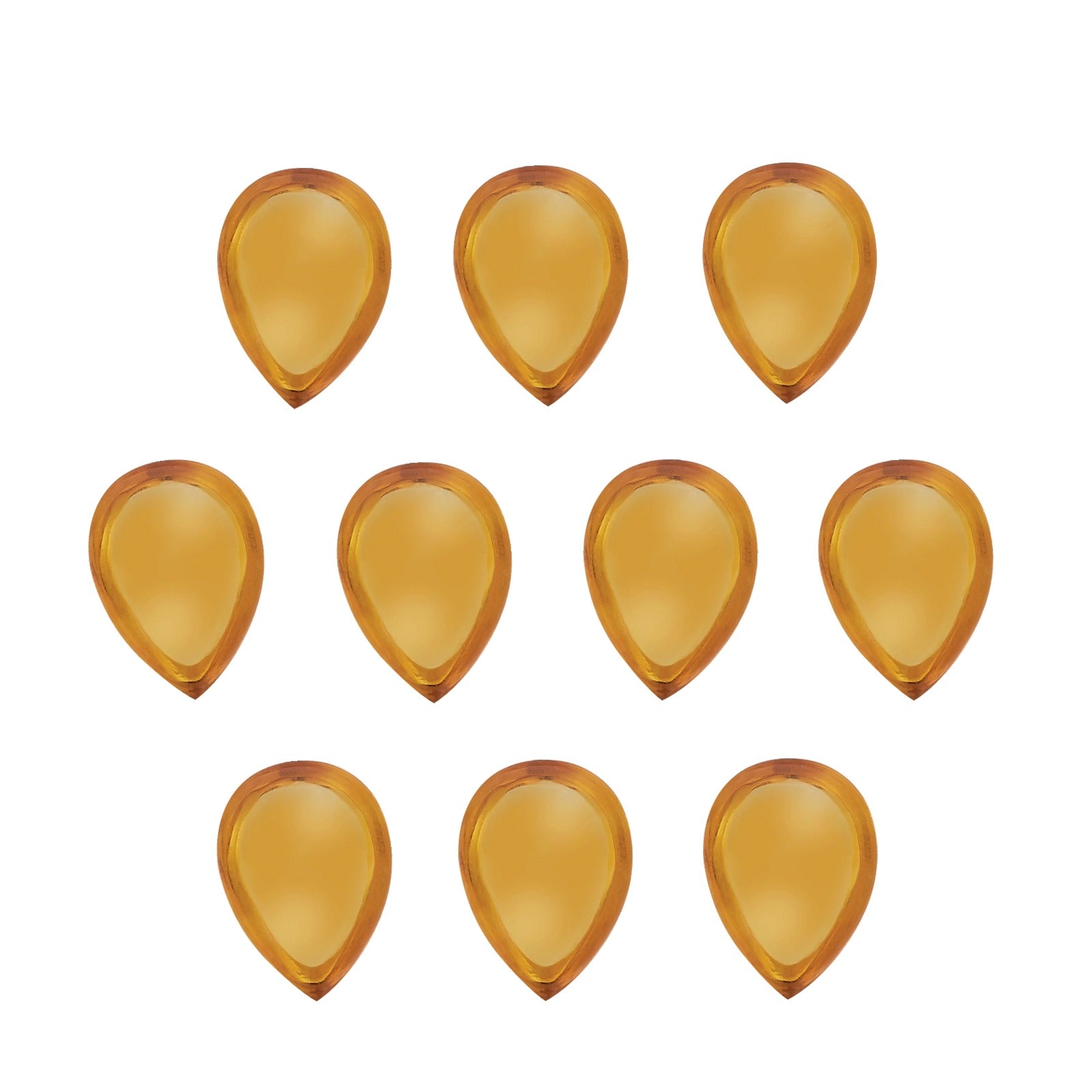 Lot of 10: 7x5 mm natural orange citrine, pear cut | Sapphire Row · cut7