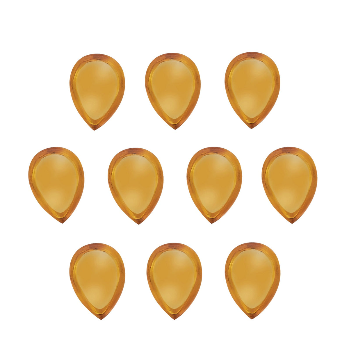 7x5 mm natural orange citrine, pear cut | Sapphire Row · cut7