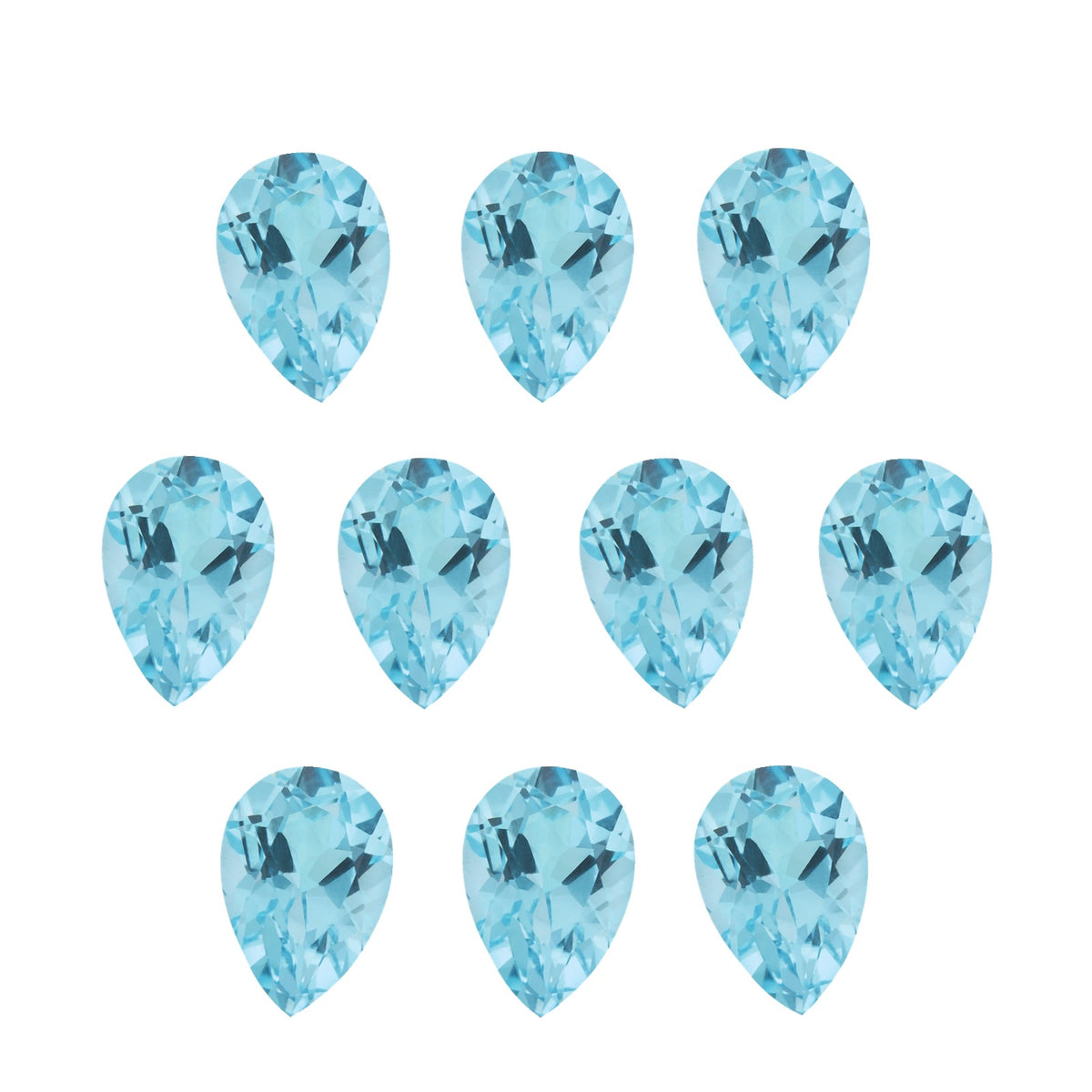 7x5 mm natural sky blue topaz, pear cut | Sapphire Row · cut7