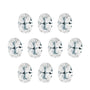 Lot of 10: 7x5 mm natural white topaz, oval cut | Sapphire Row · cut7
