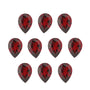 Lot of 10: 8x5 mm natural dark orange red mozambique garnet, pear cut | Sapphire Row · cut7