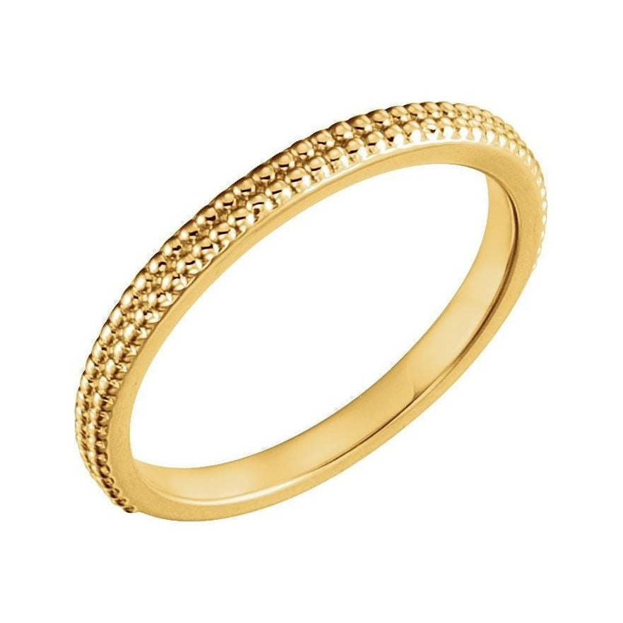Milgrain Stacking Ring in 14K yellow gold