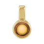 Natural Cabochon Mini Fixed Bail Pendant in Citrine, 14K yellow gold