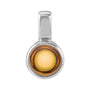 Natural Cabochon Mini Fixed Bail Pendant in Citrine, 14K white gold