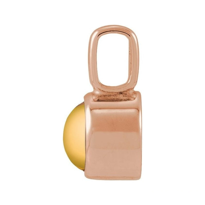 Natural Cabochon Mini Fixed Bail Pendant