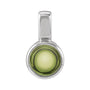 Natural Cabochon Mini Fixed Bail Pendant in Peridot, 14K white gold