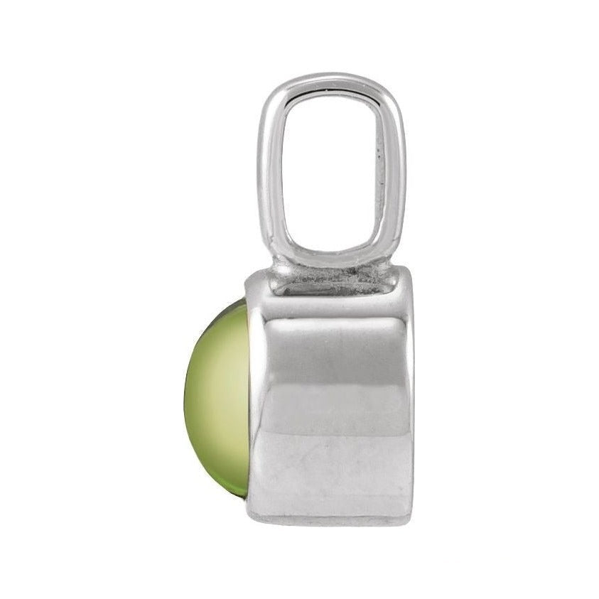 Natural Cabochon Mini Fixed Bail Pendant