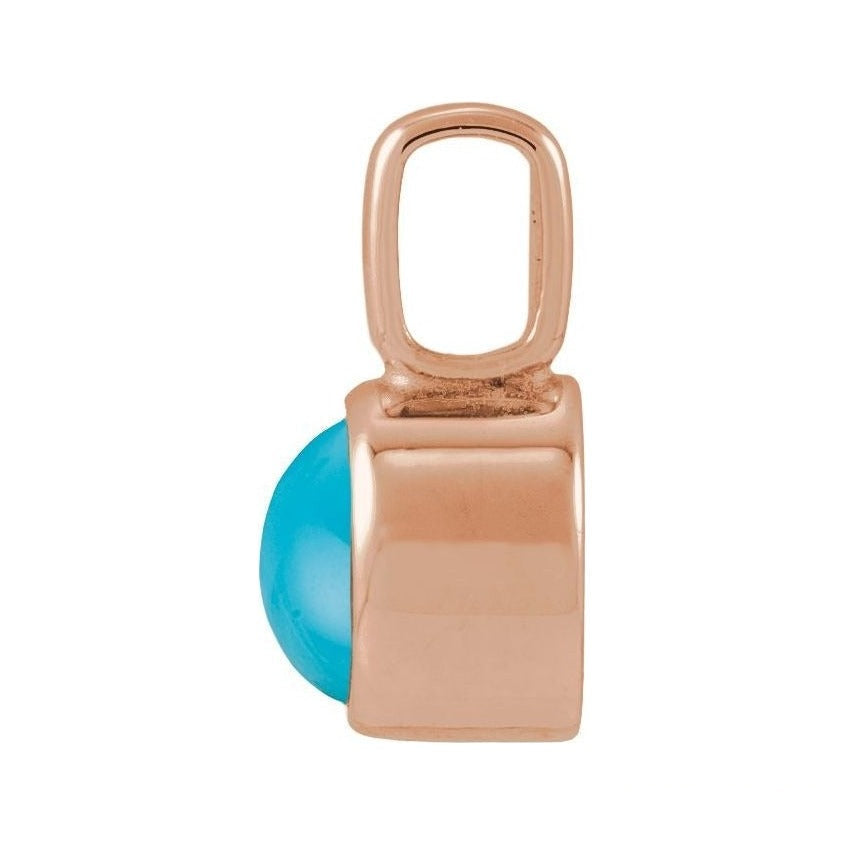 Natural Cabochon Mini Fixed Bail Pendant