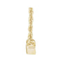Natural Diamond Baguette Solitaire Necklace in 14K yellow gold, alternate view