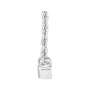 Natural Diamond Baguette Solitaire Necklace in 14K white gold, alternate view