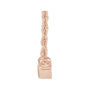 Natural Diamond Baguette Solitaire Necklace in 14K rose gold, alternate view
