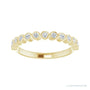 Natural Diamond Bezel Row Ring in 14K yellow gold, alternate view