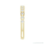 Natural Diamond Bezel Row Ring in 14K yellow gold, alternate view
