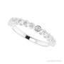 Natural Diamond Bezel Row Ring in 14K white gold, alternate view