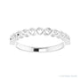 Natural Diamond Bezel Row Ring in 14K white gold, alternate view