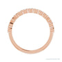 Natural Diamond Bezel Row Ring in 14K rose gold, alternate view