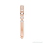 Natural Diamond Bezel Row Ring in 14K rose gold, alternate view
