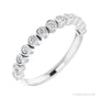 Natural Diamond Bezel Row Ring in platinum
