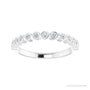 Natural Diamond Bezel Row Ring in platinum, alternate view