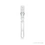 Natural Diamond Bezel Row Ring in platinum, alternate view