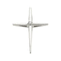 Natural Diamond Cross Pendant in 14K white gold