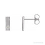 Sapphire Row Natural Diamond Detail Bar Earrings in White Gold