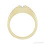 Natural Diamond Emerald-Cut Half-Bezel East-West Band in 14K yellow gold, alternate view