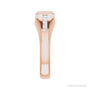 Natural Diamond Emerald-Cut Half-Bezel East-West Band in 14K rose gold, alternate view