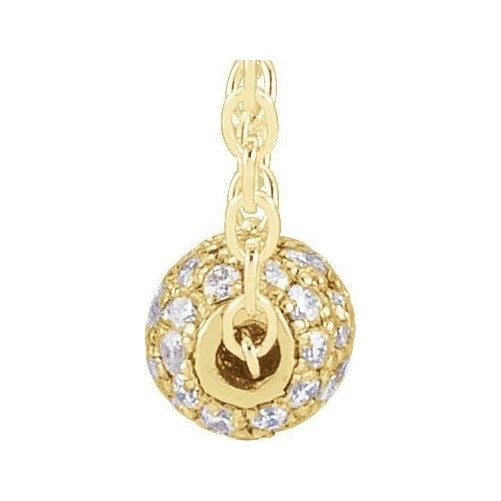 Natural Diamond Pavé Ball Necklace