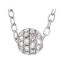 Natural Diamond Pavé Ball Necklace in 14K white gold