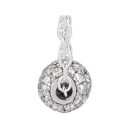 Natural Diamond Pavé Ball Necklace