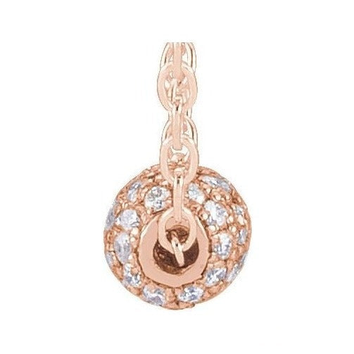 Natural Diamond Pavé Ball Necklace